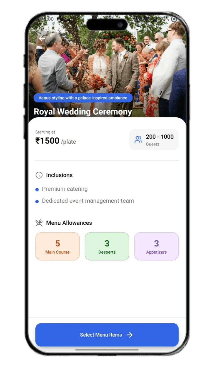 Decorative event setup